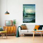 FOREST SUNSET Poster Vertical Autocolante