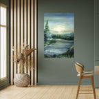 FOREST SUNSET Poster Vertical Autocolante