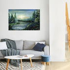 FOREST SUNSET Peel and Stick Horizontal Poster