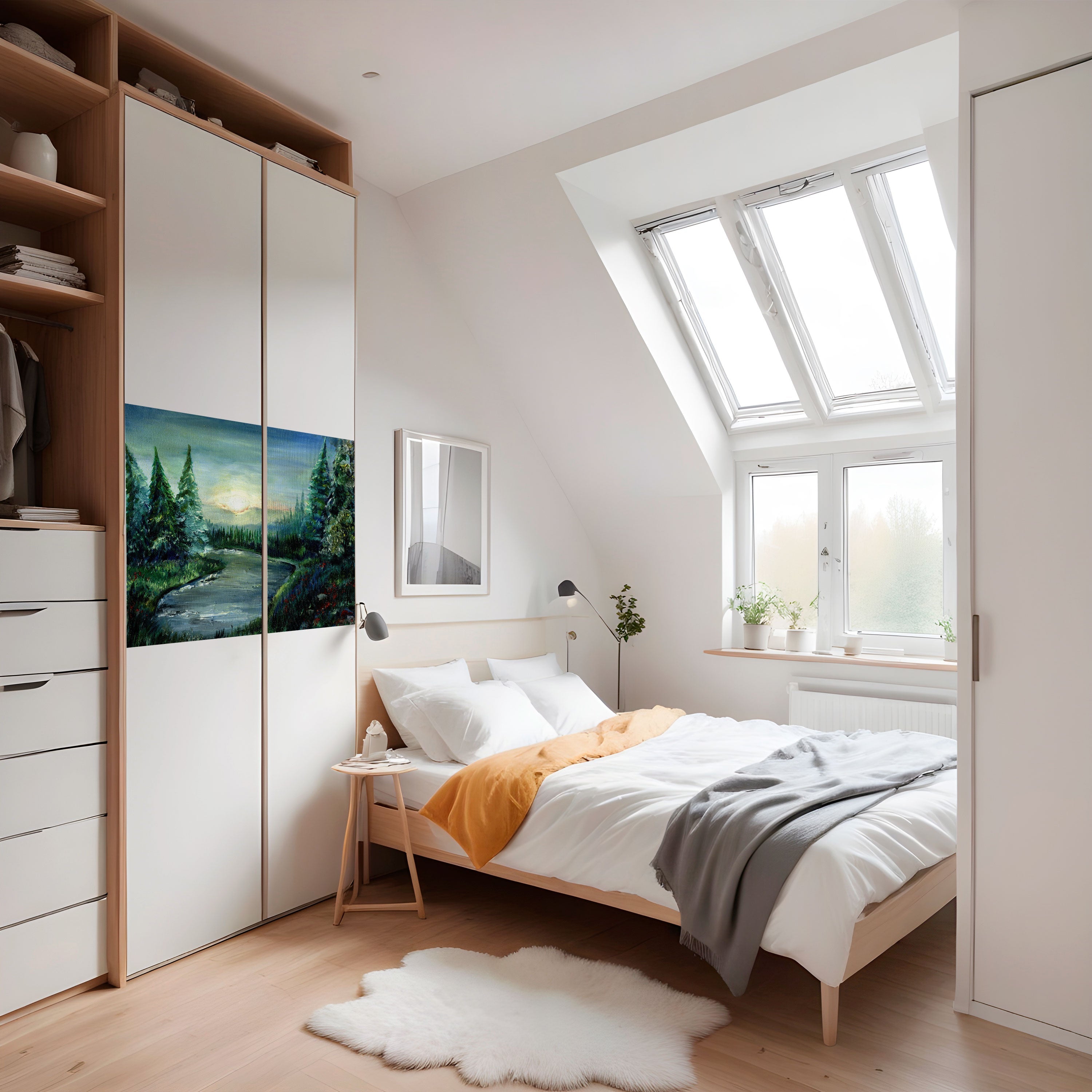 FOREST SUNSET Peel and Stick Horizontal Poster