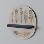 THE DELIQUESCE Prateleira Oval Decorativa em Acabamento Preto