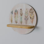 THE DELIQUESCE Prateleira Redonda Decorativa em Efeito Carvalho