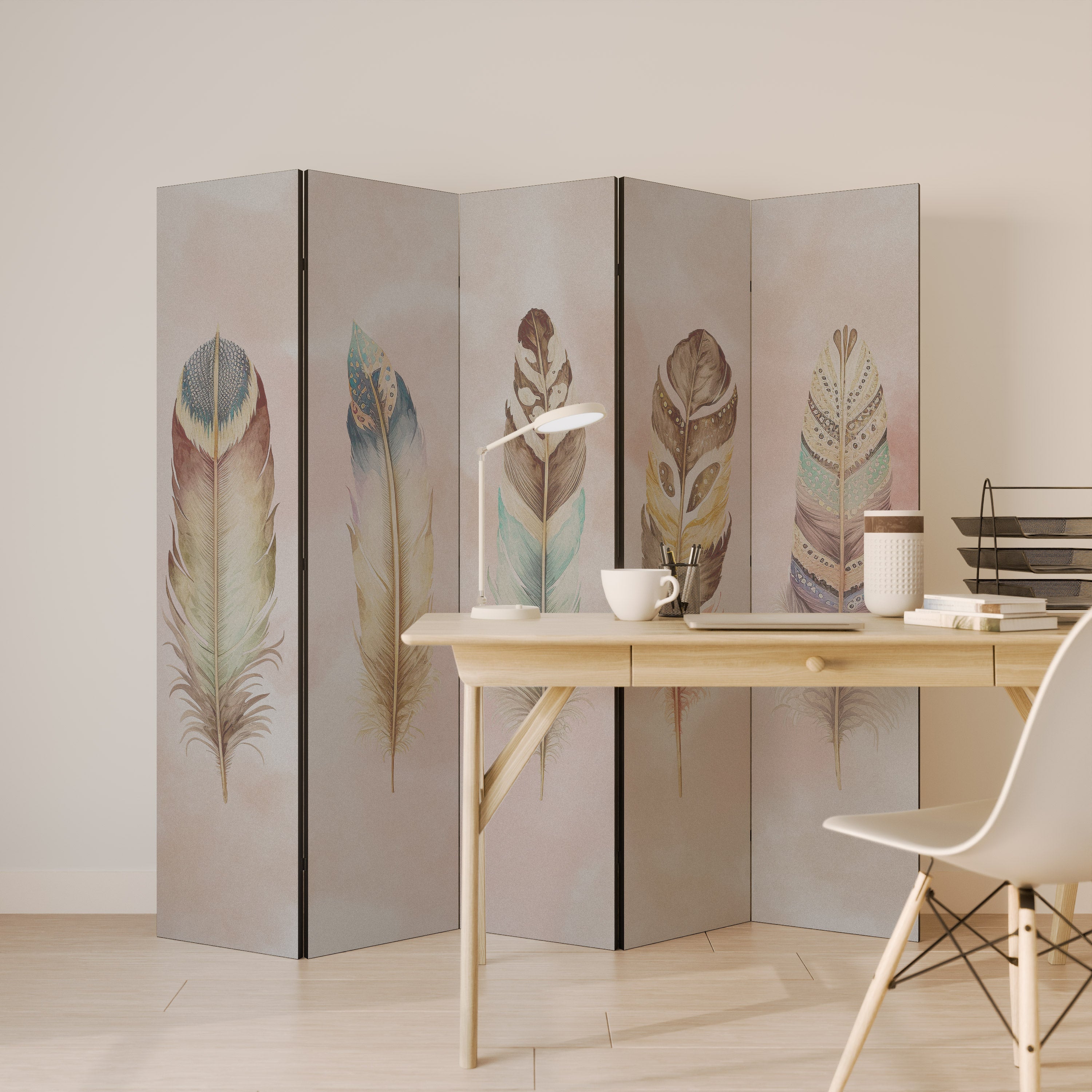 THE DELIQUESCE Biombo Decorativo de 5 Painéis