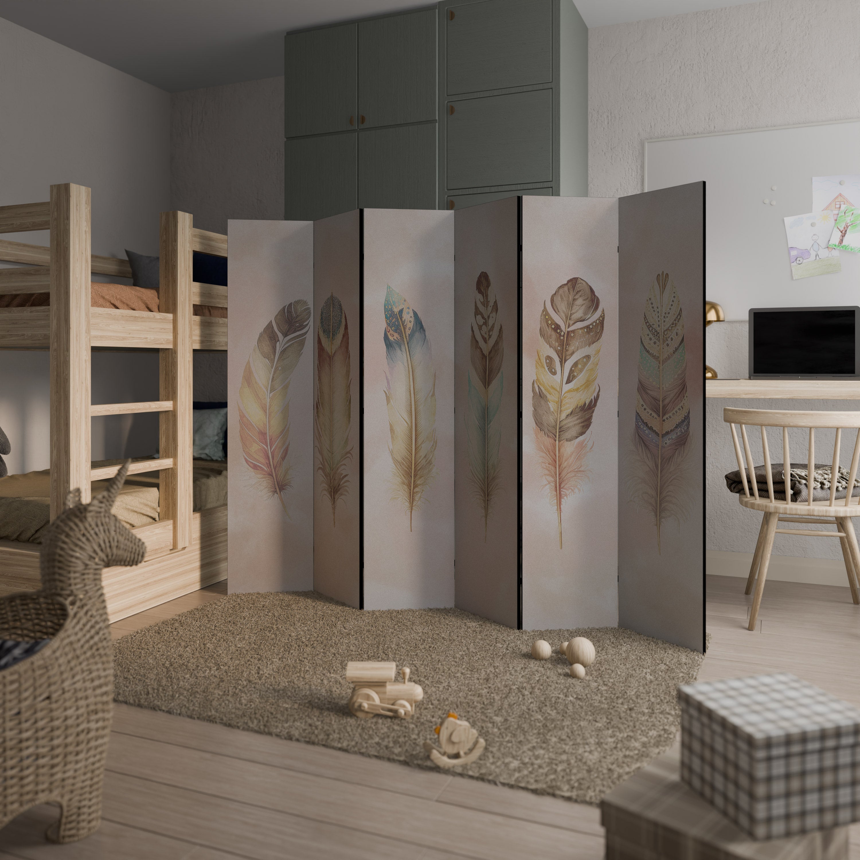 THE DELIQUESCE Decorative 6-Panel Room Divider