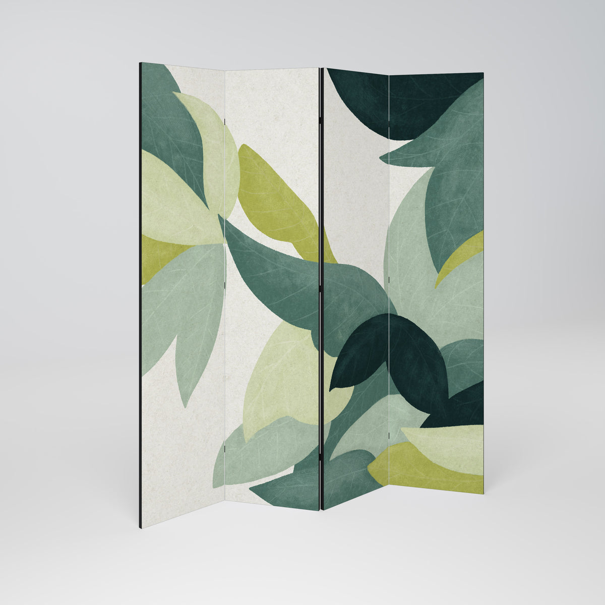 LEAFY VIBRATION Biombo de 4 Painéis