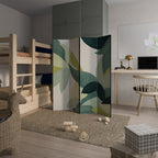 LEAFY VIBRATION Biombo Decorativo de 4 Painéis