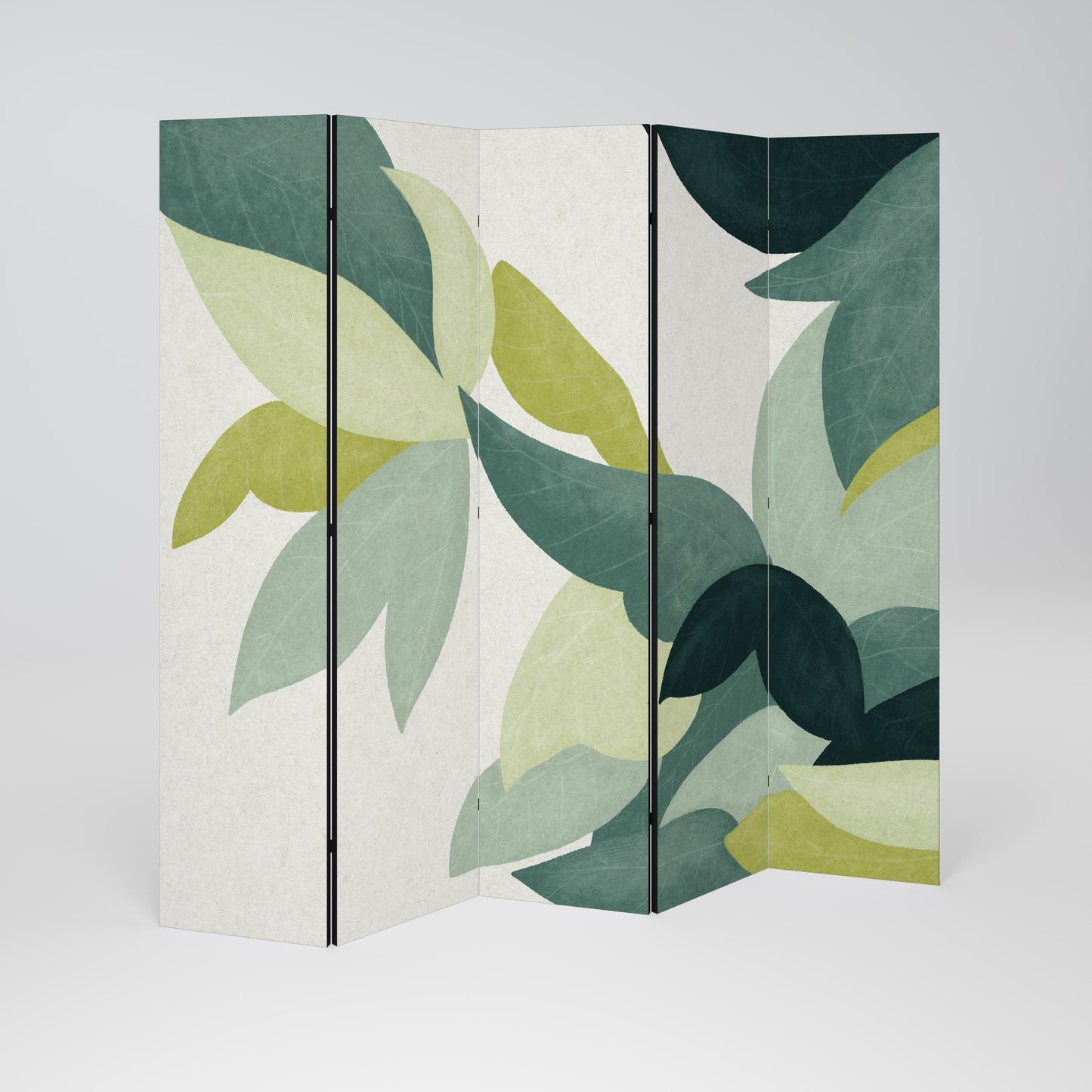 LEAFY VIBRATION Biombo de 5 Painéis