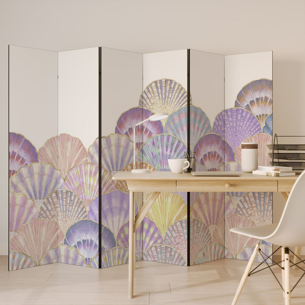 PASTEL OCEAN DREAMS Decorative 6-Panel Room Divider