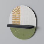 GREENERY WALK Prateleira Oval Decorativa em Acabamento Preto