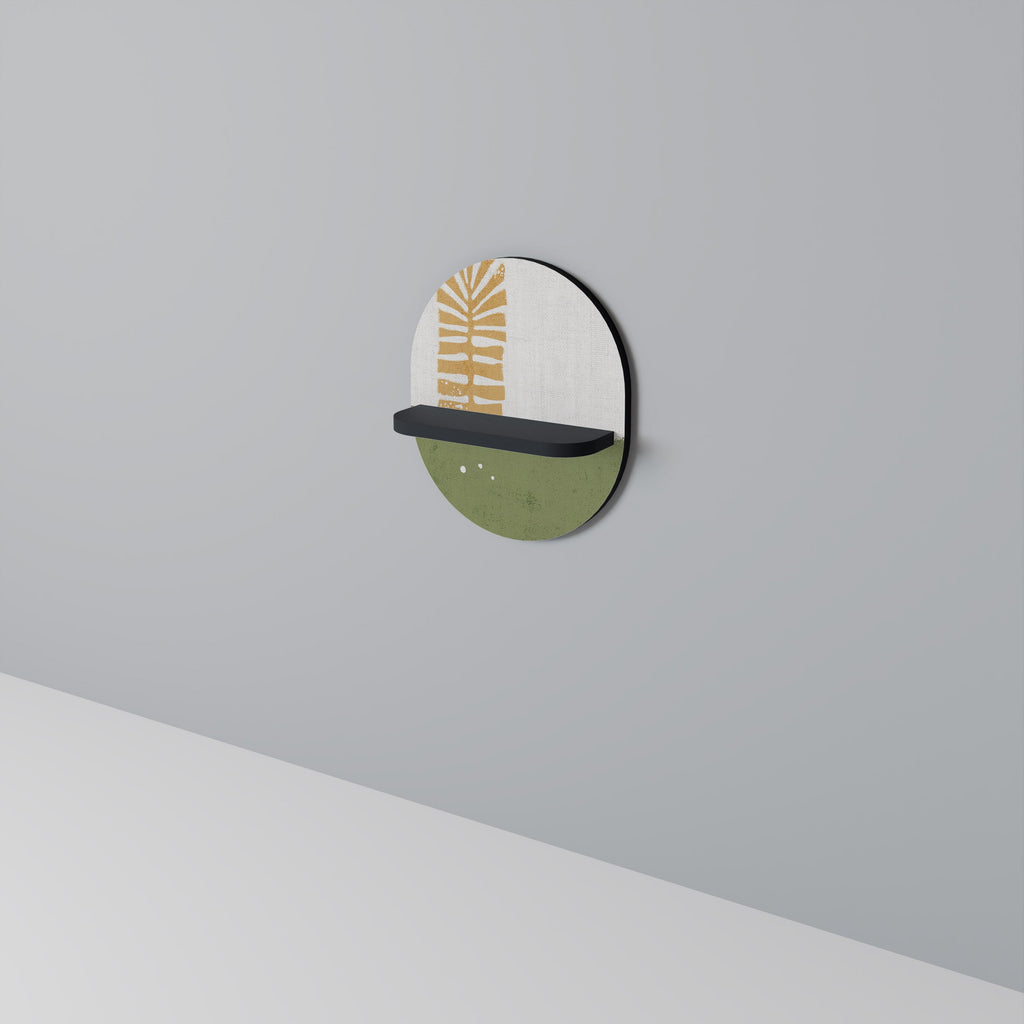 GREENERY WALK Prateleira Oval Decorativa em Acabamento Preto