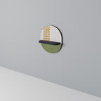 GREENERY WALK Prateleira Oval Decorativa em Acabamento Preto