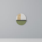 GREENERY WALK Prateleira Oval Decorativa em Acabamento Preto