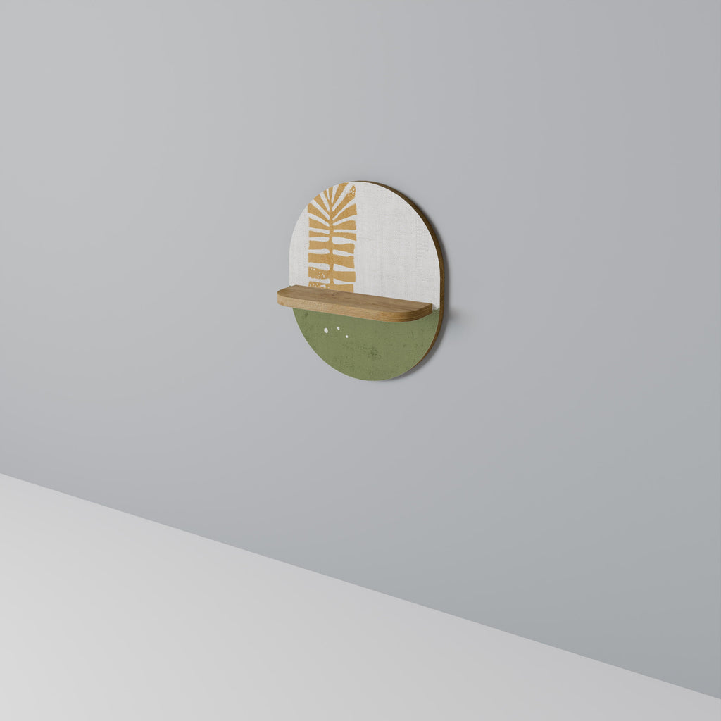 GREENERY WALK Prateleira Oval Decorativa em Efeito Carvalho