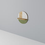 GREENERY WALK Prateleira Oval Decorativa em Efeito Carvalho