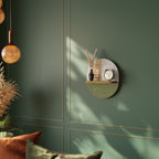 GREENERY WALK Prateleira Oval Decorativa em Efeito Carvalho