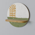 GREENERY WALK Prateleira Redonda Decorativa em Efeito Carvalho