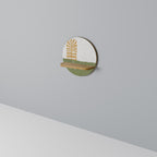 GREENERY WALK Prateleira Redonda Decorativa em Efeito Carvalho