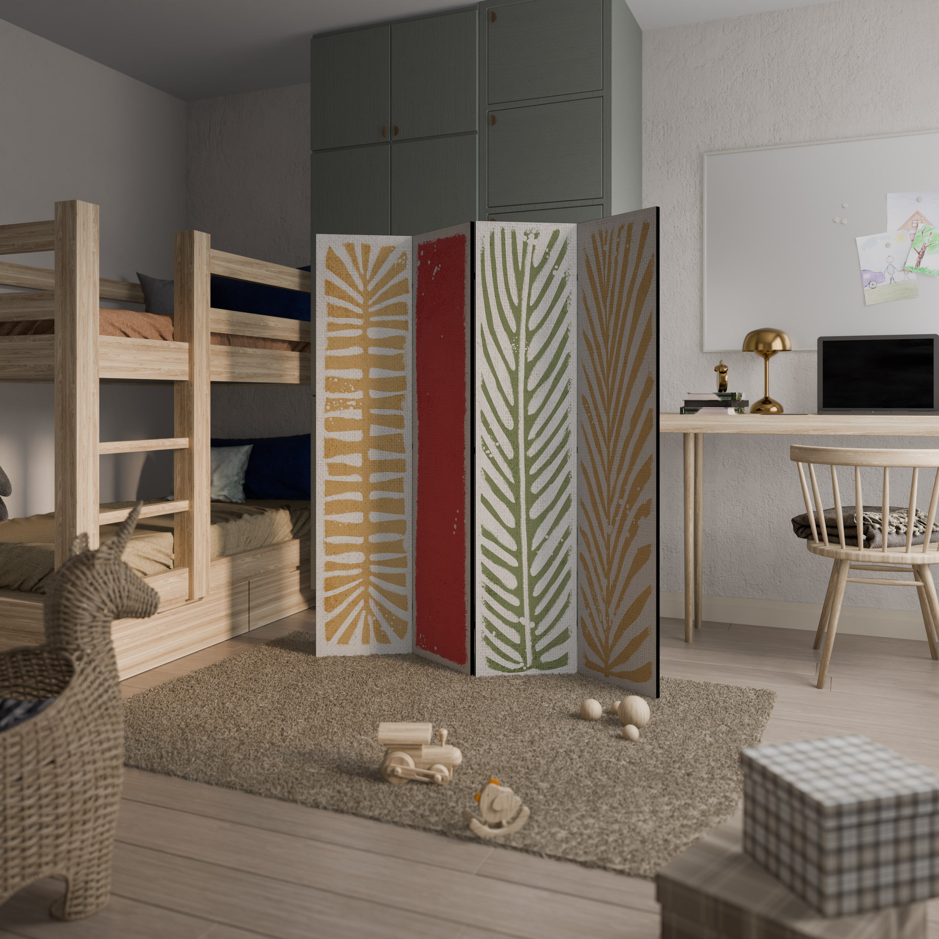 GREENERY WALK 4-Panel Room Divider