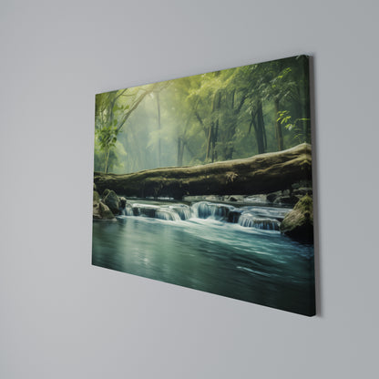DREAMY WATERFALL GLIMMER Horizontal Canvas Print