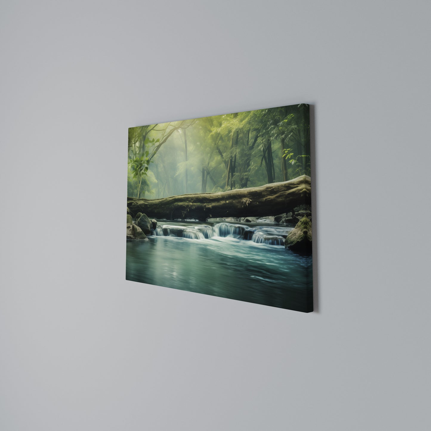 DREAMY WATERFALL GLIMMER Horizontal Canvas Print