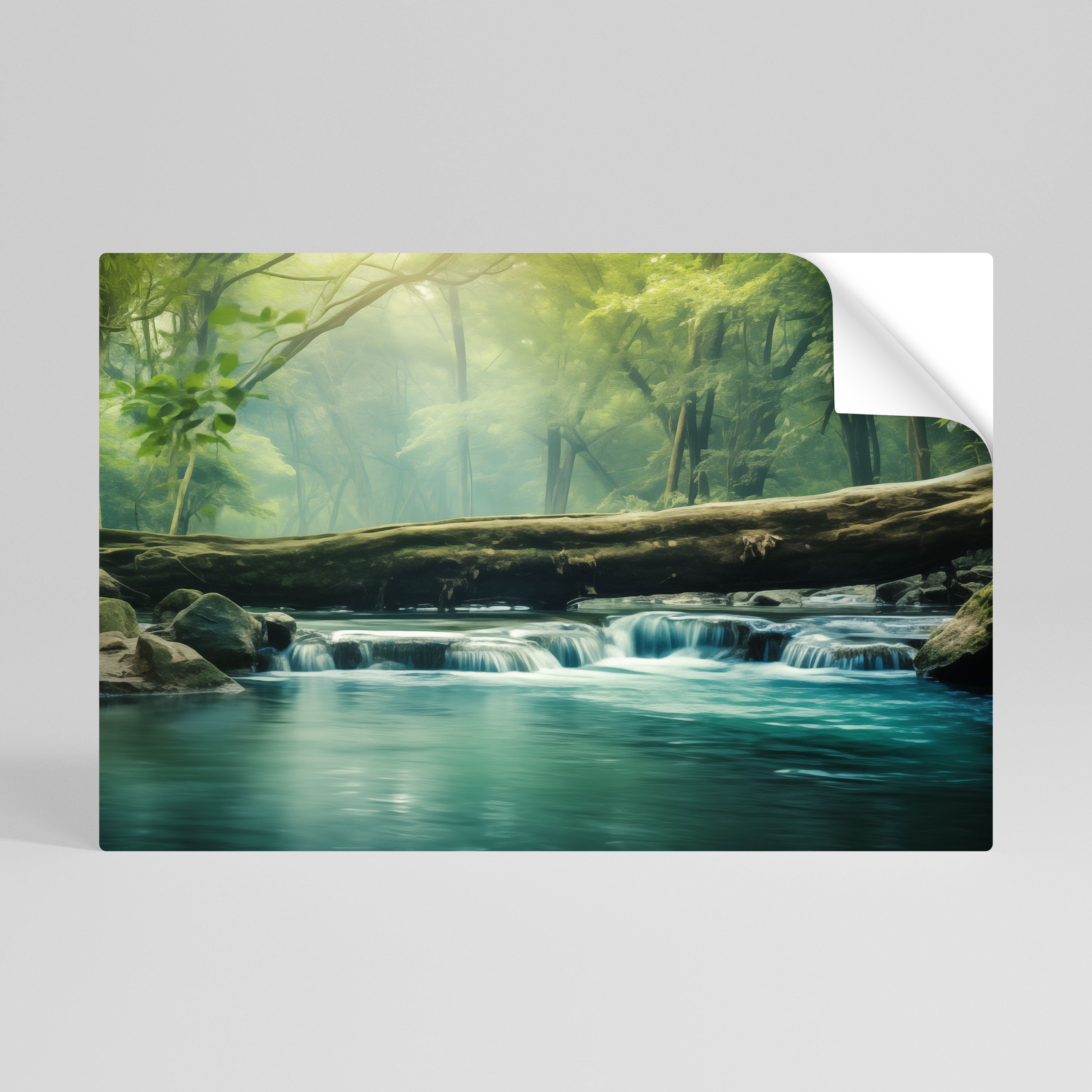 DREAMY WATERFALL GLIMMER Póster Autocolante Horizontal