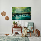 DREAMY WATERFALL GLIMMER Peel and Stick Horizontal Poster