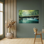 DREAMY WATERFALL GLIMMER Peel and Stick Horizontal Poster