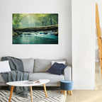 DREAMY WATERFALL GLIMMER Peel and Stick Horizontal Poster