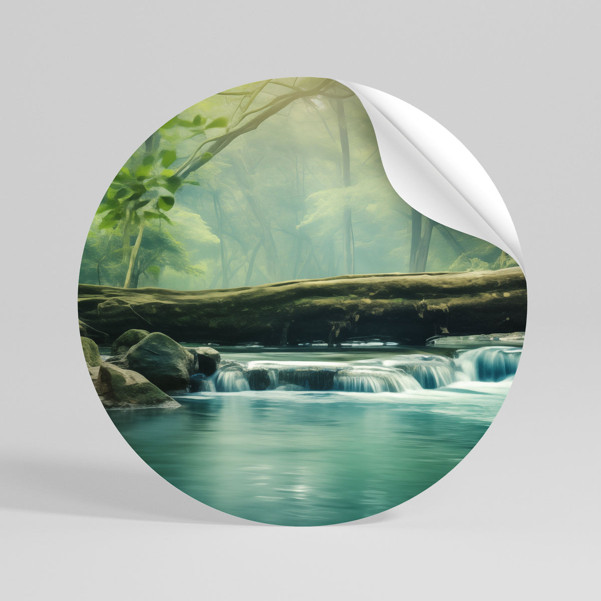 DREAMY WATERFALL GLIMMER Autocolante Redondo Removível