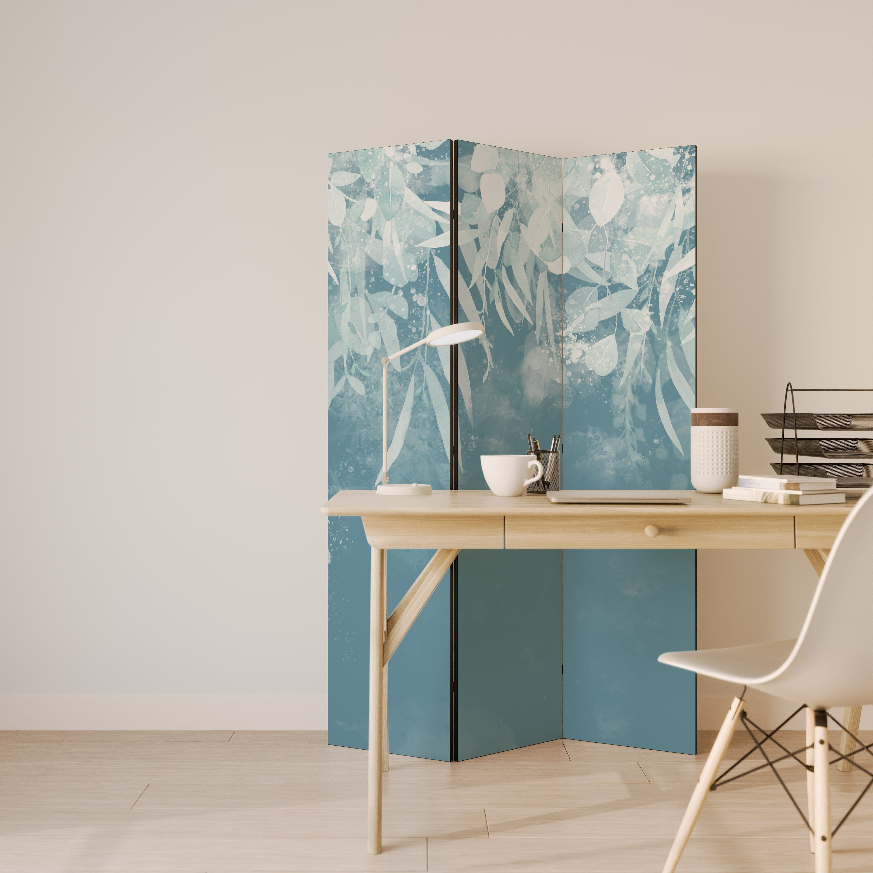 ELEGANT NATURES EMBRACE Biombo Decorativo de 3 Painéis