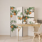 GORGEOUS ORANGE Biombo Decorativo de 4 Painéis