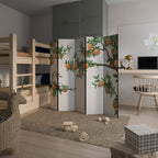 GORGEOUS ORANGE Biombo Decorativo de 5 Painéis