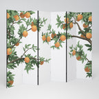 GORGEOUS ORANGE Decorative 6-Panel Room Divider