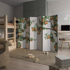 GORGEOUS ORANGE Decorative 6-Panel Room Divider