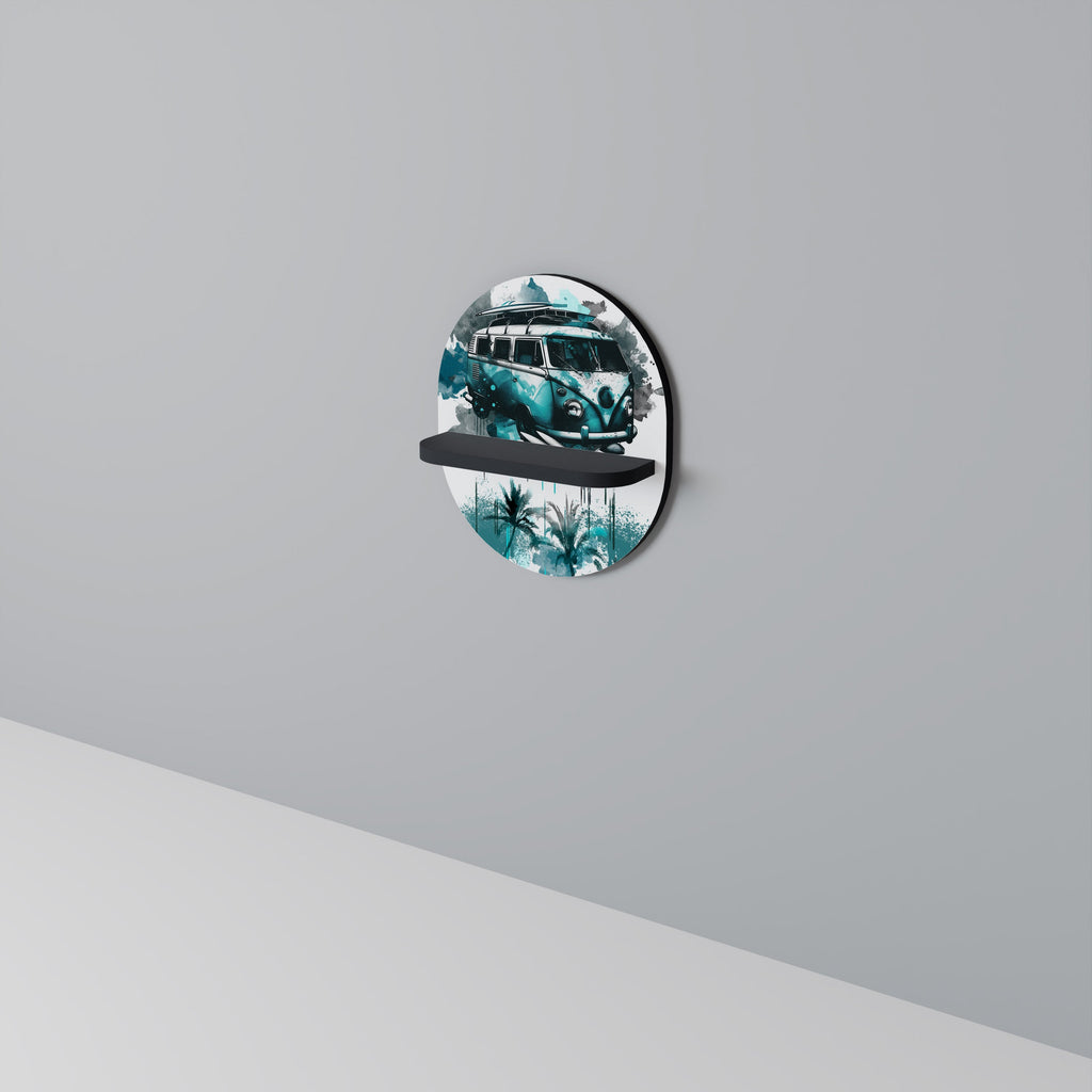 CARAVELLE LEGEND Oval Art Shelf In Black Finish