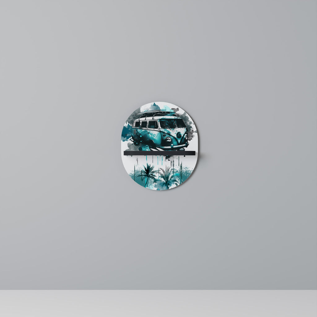 CARAVELLE LEGEND Oval Art Shelf In Black Finish