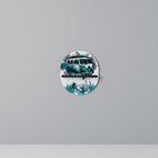 CARAVELLE LEGEND Oval Art Shelf In Black Finish