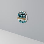 CARAVELLE LEGEND Prateleira Oval Decorativa em Efeito Carvalho