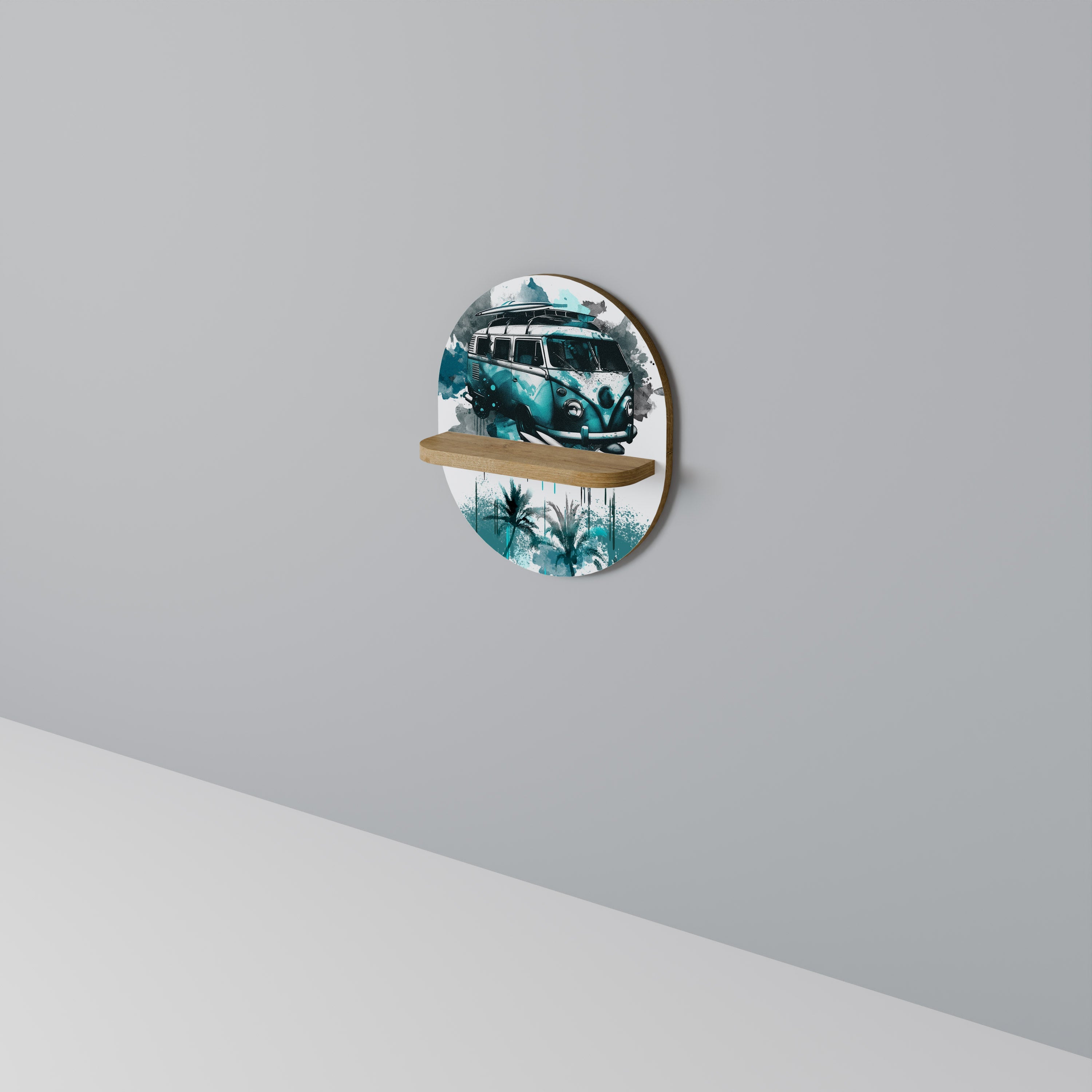 CARAVELLE LEGEND Prateleira Oval Decorativa em Efeito Carvalho