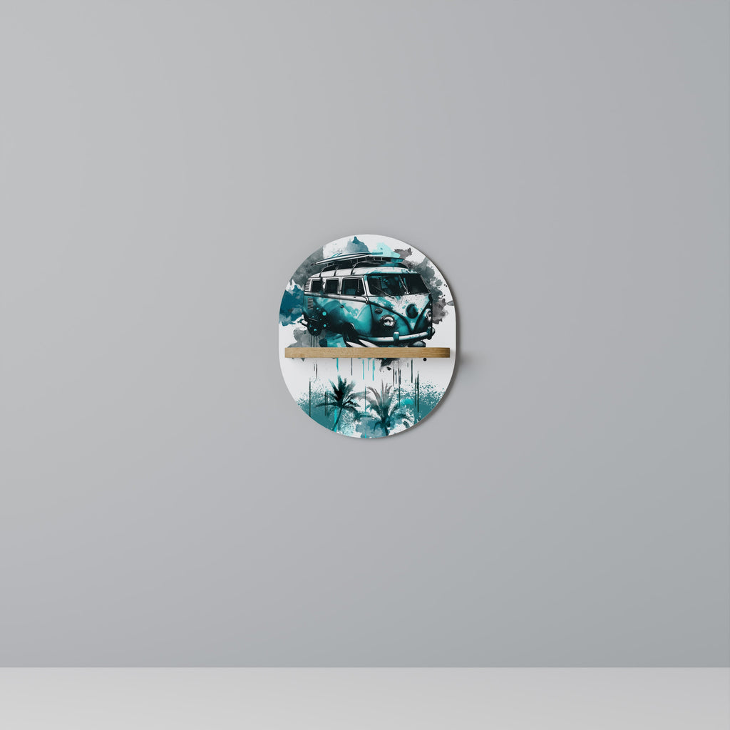 CARAVELLE LEGEND Prateleira Oval Decorativa em Efeito Carvalho