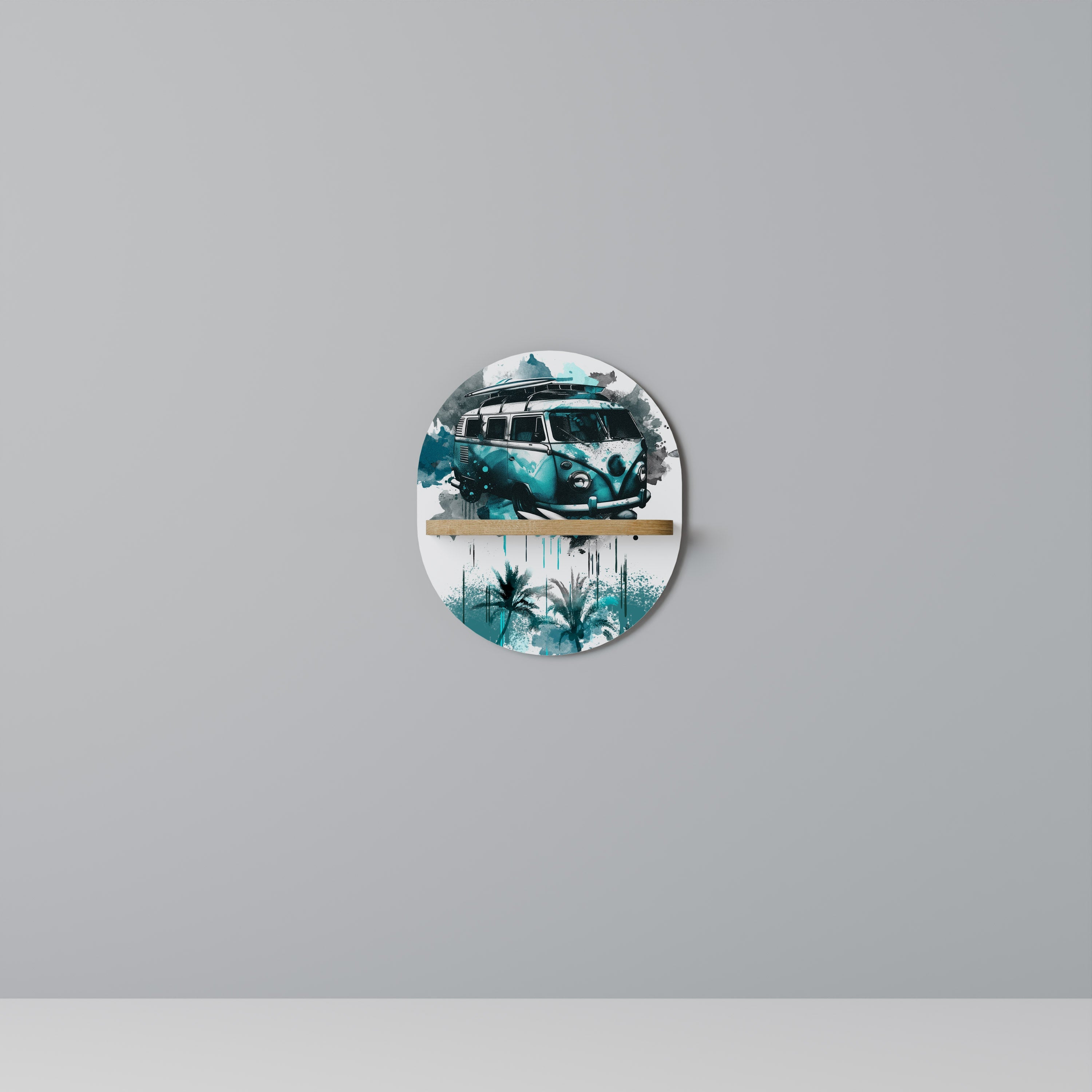 CARAVELLE LEGEND Prateleira Oval Decorativa em Efeito Carvalho