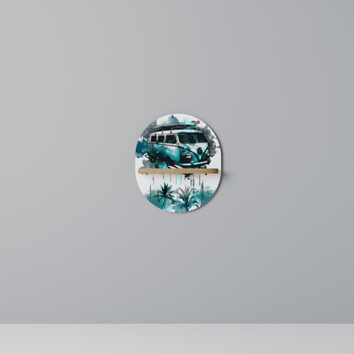 CARAVELLE LEGEND Prateleira Oval Decorativa em Efeito Carvalho