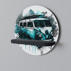 CARAVELLE LEGEND Prateleira Redonda Decorativa em Acabamento Preto