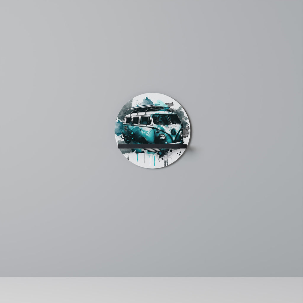 CARAVELLE LEGEND Prateleira Redonda Decorativa em Acabamento Preto