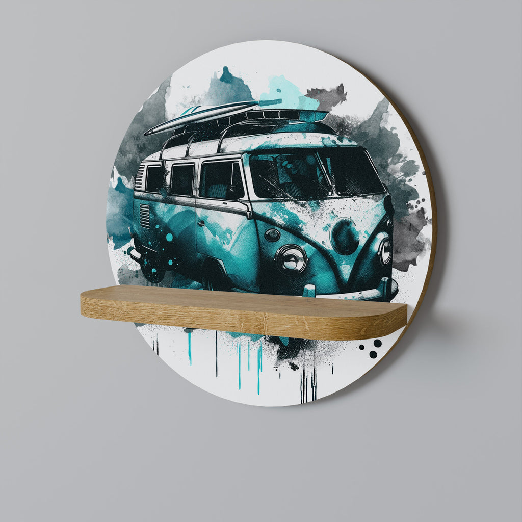 CARAVELLE LEGEND Prateleira Redonda Decorativa em Efeito Carvalho