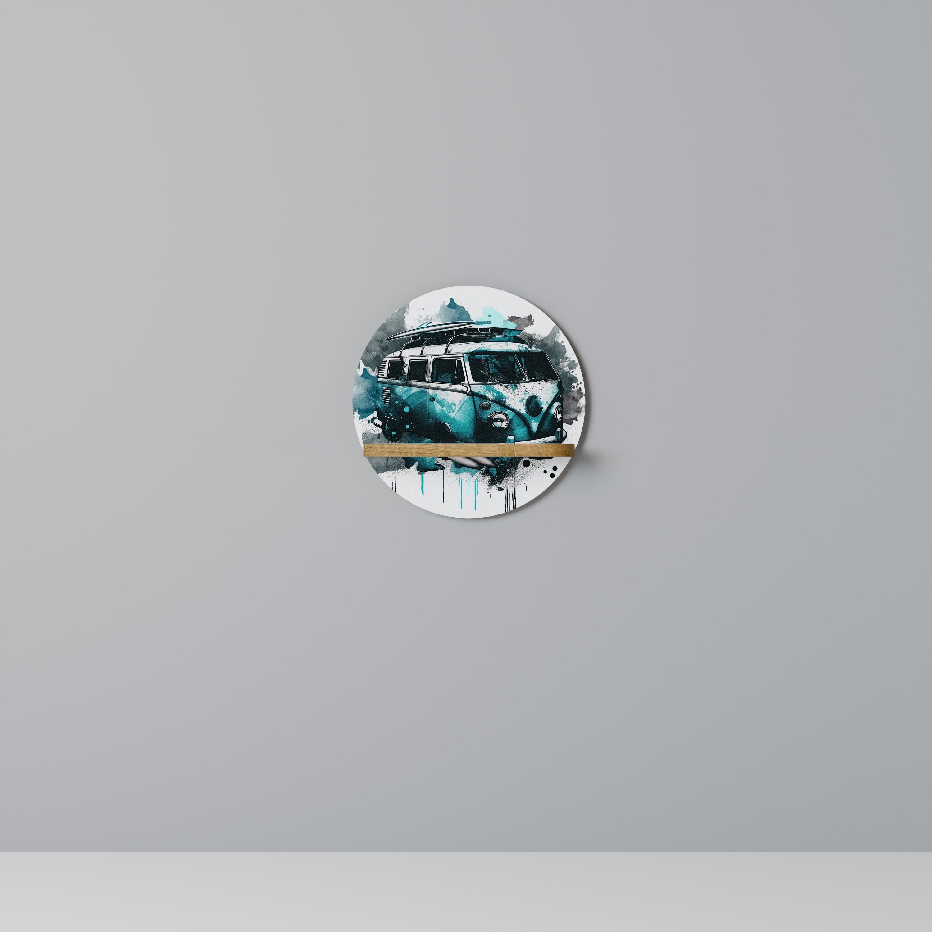 CARAVELLE LEGEND Prateleira Redonda Decorativa em Efeito Carvalho