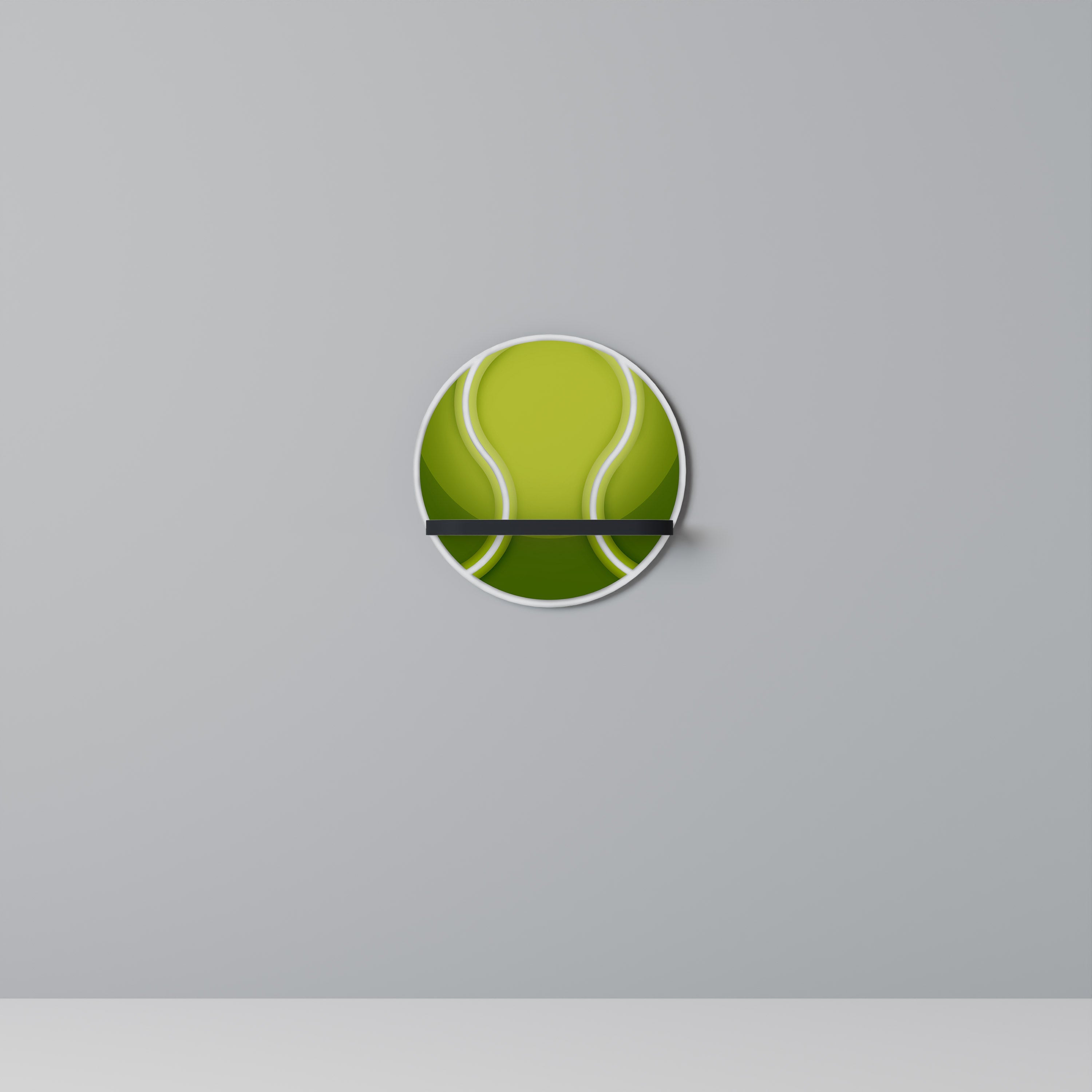 TENIS POINT Prateleira Redonda Decorativa em Acabamento Preto