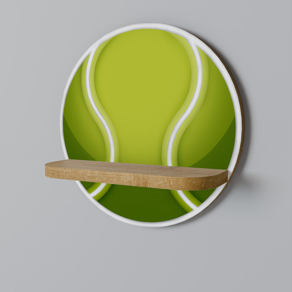 TENIS POINT Prateleira Redonda Decorativa em Efeito Carvalho