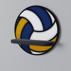 VOLLEYBALL HEED Prateleira Redonda Decorativa em Acabamento Preto