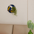 VOLLEYBALL HEED Prateleira Redonda Decorativa em Acabamento Preto